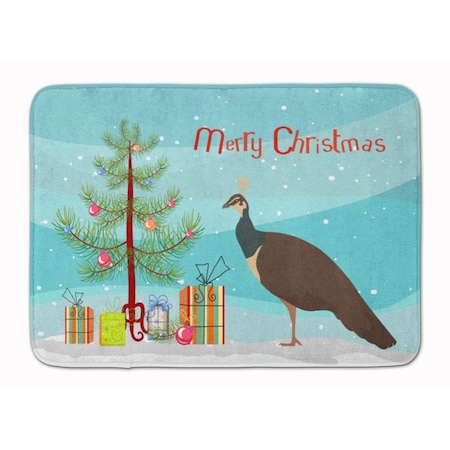 Carolines Treasures Indian Peahen Peafowl Christmas Machine Washable Memory Foam Mat BB9294RUG